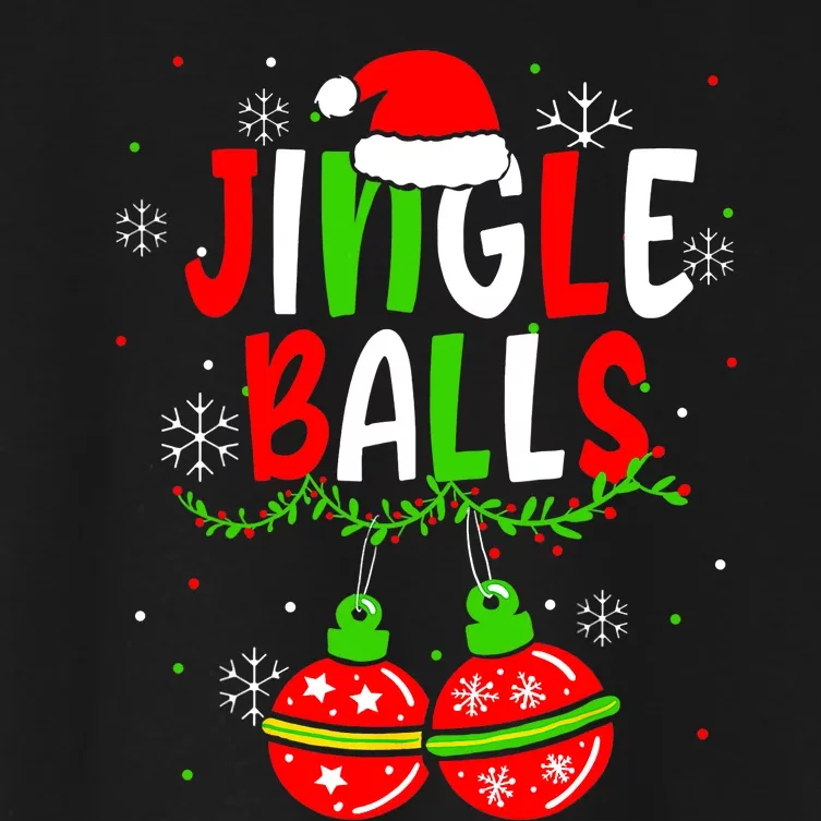 Chestnut Jingle Balls Tinsel Tits Groovy Christmas Couple Women's Crop Top Tee