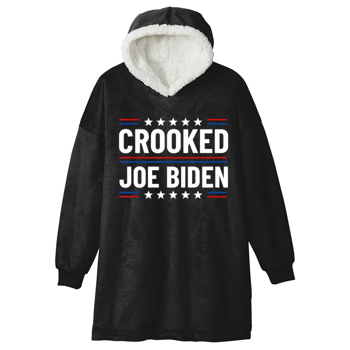 Crooked Joe Biden Confused Anti Biden Hooded Wearable Blanket