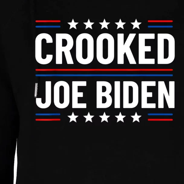 Crooked Joe Biden Confused Anti Biden Womens Funnel Neck Pullover Hood