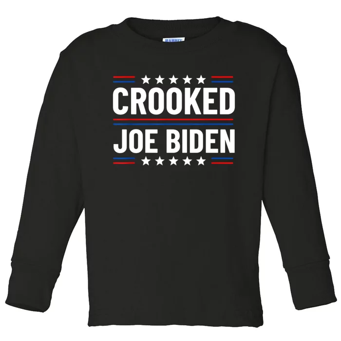 Crooked Joe Biden Confused Anti Biden Toddler Long Sleeve Shirt