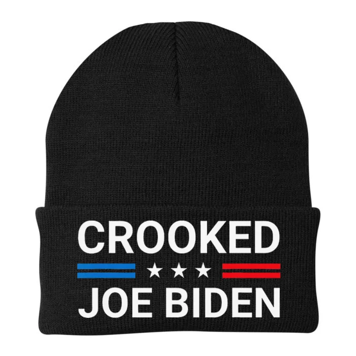 Crooked Joe Biden Trump quote called Joe Biden Crooked Knit Cap Winter Beanie