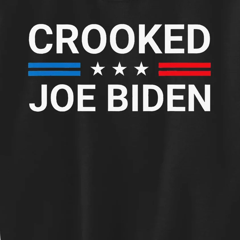 Crooked Joe Biden Trump quote called Joe Biden Crooked Kids Sweatshirt