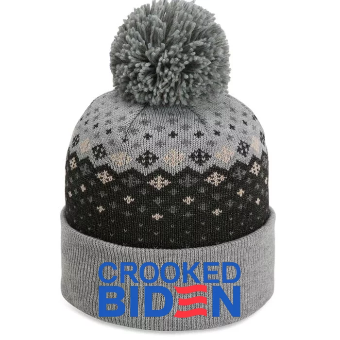 Crooked Joe Biden Pro Trump Political The Baniff Cuffed Pom Beanie