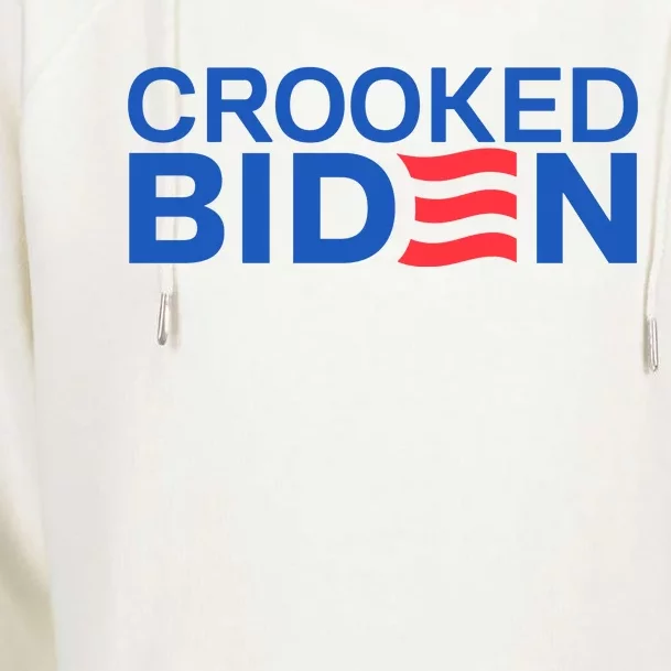 Crooked Joe Biden Pro Trump Political Womens Funnel Neck Pullover Hood