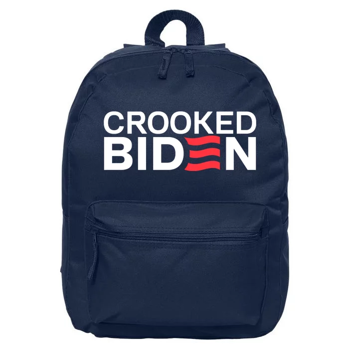 Crooked Joe Biden Pro Trump Political 16 in Basic Backpack