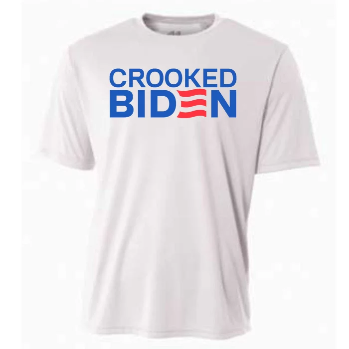 Crooked Joe Biden Pro Trump Political Cooling Performance Crew T-Shirt