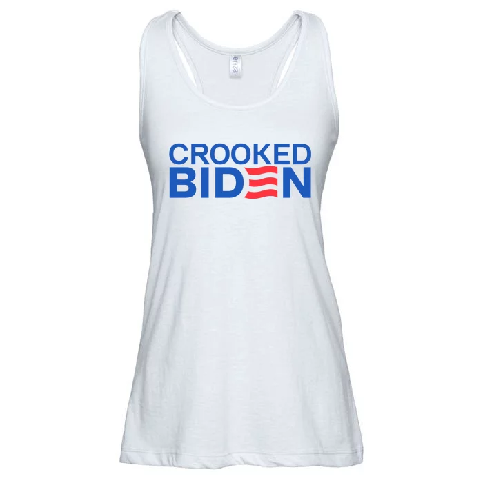 Crooked Joe Biden Pro Trump Political Ladies Essential Flowy Tank