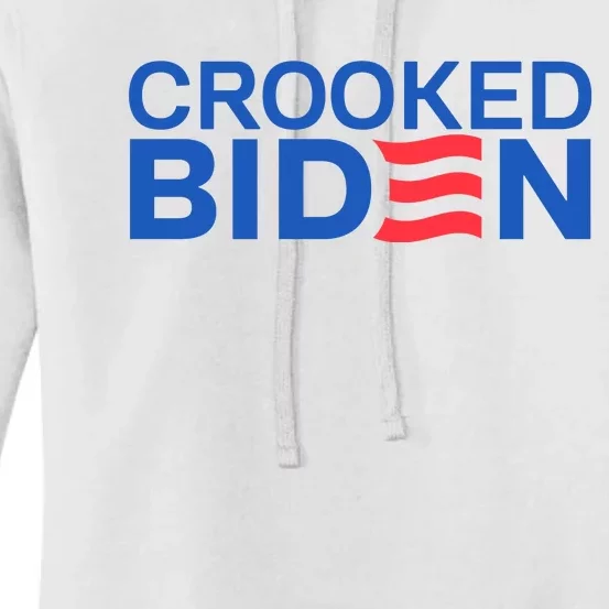 Crooked Joe Biden Pro Trump Political Women's Pullover Hoodie