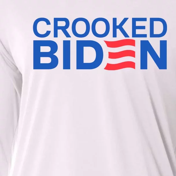 Crooked Joe Biden Pro Trump Political Cooling Performance Long Sleeve Crew