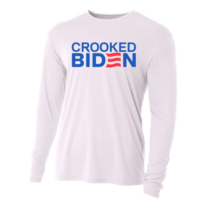 Crooked Joe Biden Pro Trump Political Cooling Performance Long Sleeve Crew