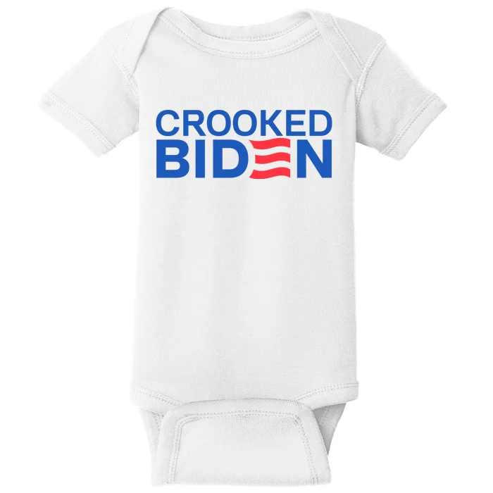 Crooked Joe Biden Pro Trump Political Baby Bodysuit