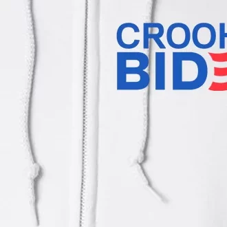 Crooked Joe Biden Pro Trump Political Full Zip Hoodie