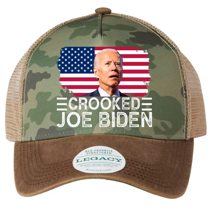 Crooked Joe Biden Flag Pro Trump 2024 Legacy Tie Dye Trucker Hat