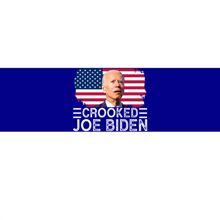 Crooked Joe Biden Flag Pro Trump 2024 Bumper Sticker