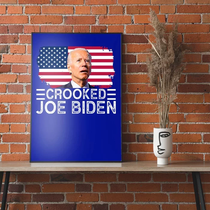 Crooked Joe Biden Flag Pro Trump 2024 Poster