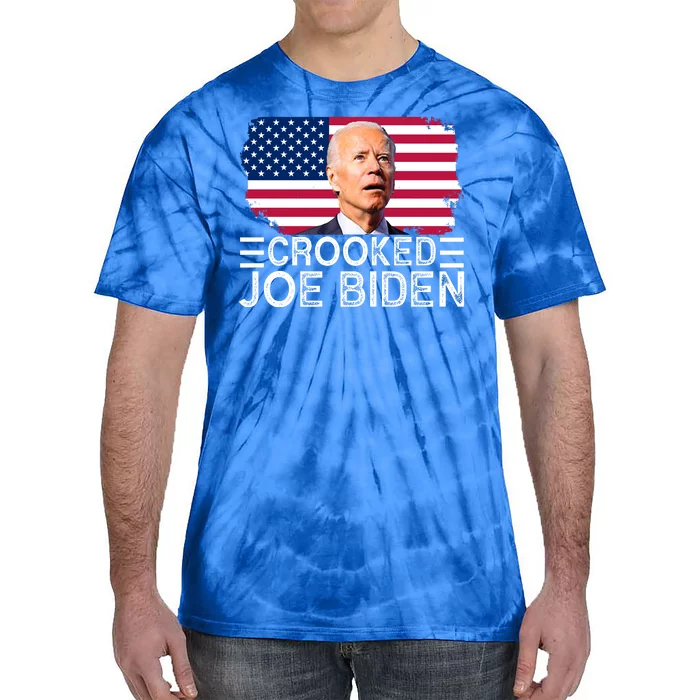 Crooked Joe Biden Flag Pro Trump 2024 Tie-Dye T-Shirt