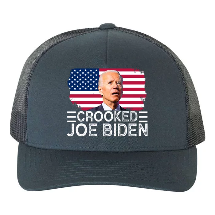 Crooked Joe Biden Flag Pro Trump 2024 Yupoong Adult 5-Panel Trucker Hat