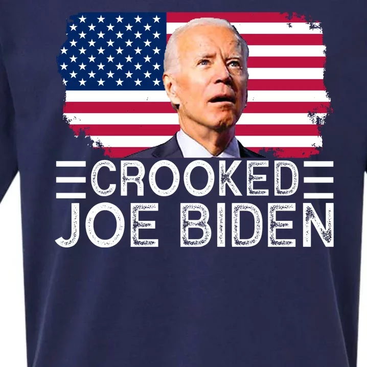 Crooked Joe Biden Flag Pro Trump 2024 Sueded Cloud Jersey T-Shirt