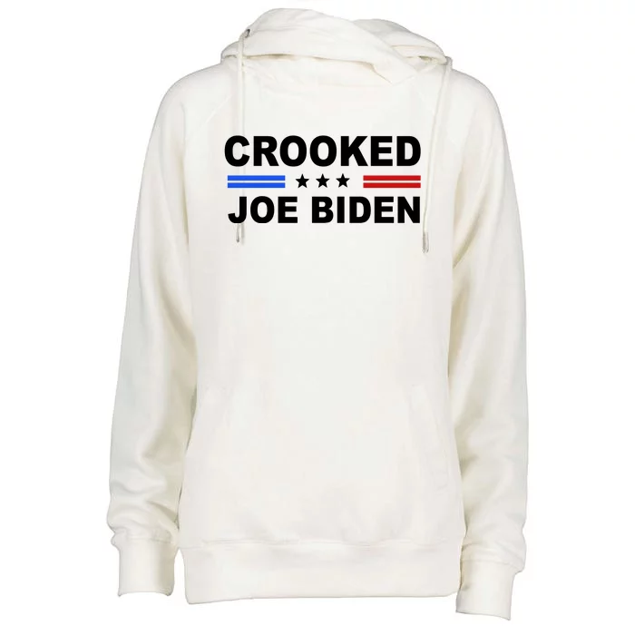 Crooked Joe Biden Trump Quote Political Womens Funnel Neck Pullover Hood