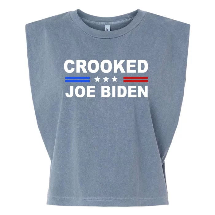 Crooked Joe Biden Trump Quote Political Garment-Dyed Women's Muscle Tee