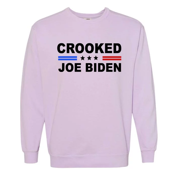 Crooked Joe Biden Trump Quote Political Garment-Dyed Sweatshirt