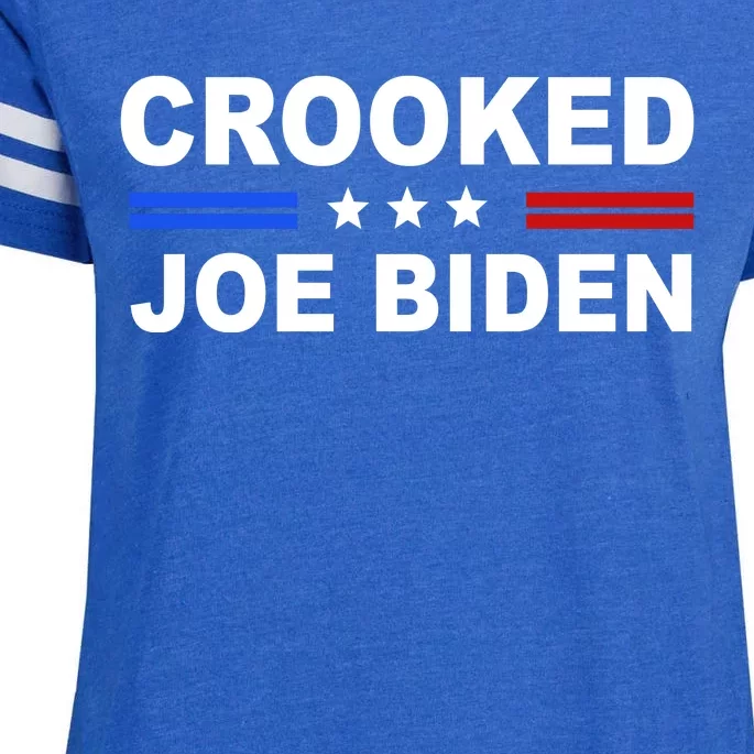 Crooked Joe Biden Trump Quote Political Enza Ladies Jersey Football T-Shirt