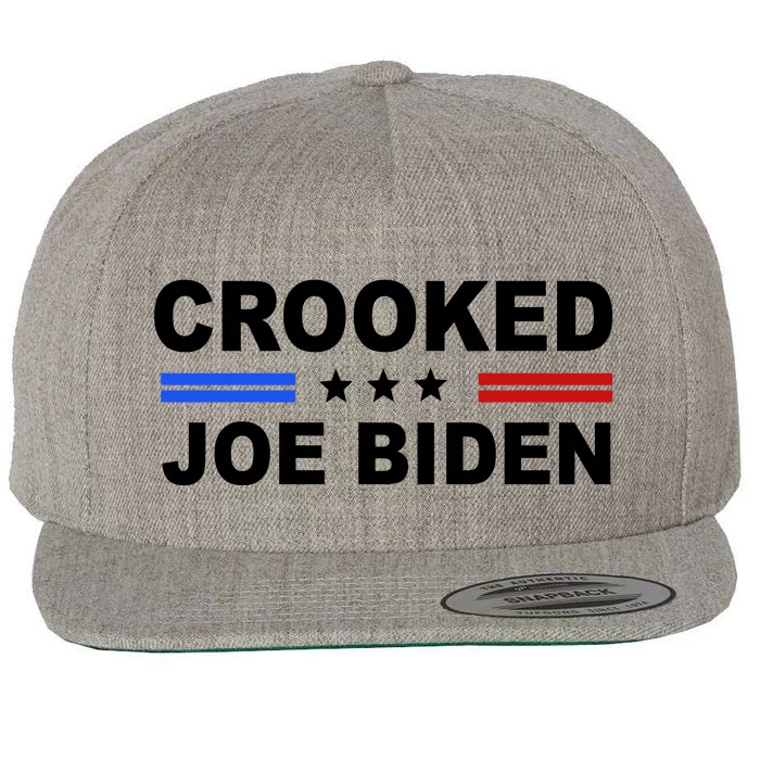 Crooked Joe Biden Trump Quote Political Wool Snapback Cap