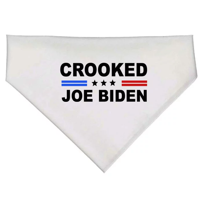 Crooked Joe Biden Trump Quote Political USA-Made Doggie Bandana