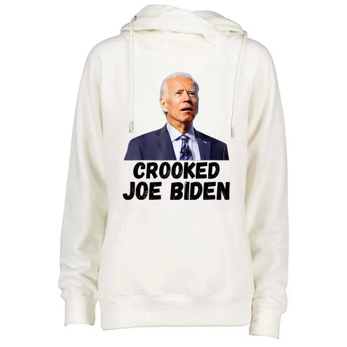 Crooked Joe Biden Trump Quote Called Joe Biden Crooked Womens Funnel Neck Pullover Hood