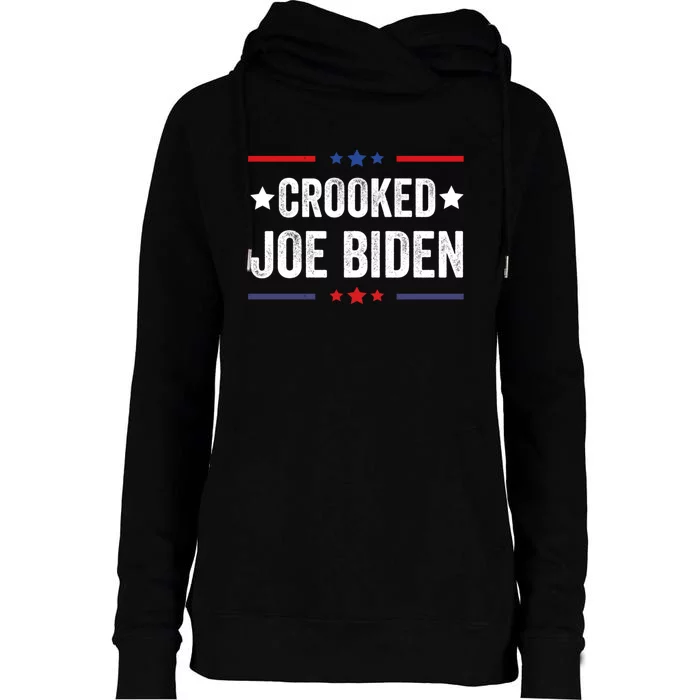 Crooked Joe Biden Trump Quote Called Joe Biden Crooked Womens Funnel Neck Pullover Hood