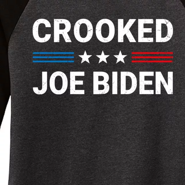 Crooked Joe Biden Trump Quote Called Joe Biden Crooked Women's Tri-Blend 3/4-Sleeve Raglan Shirt