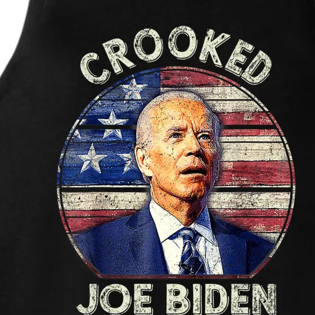 Crooked Joe Biden Trump Quote Called Joe Biden Crooked Ladies Tri-Blend Wicking Tank