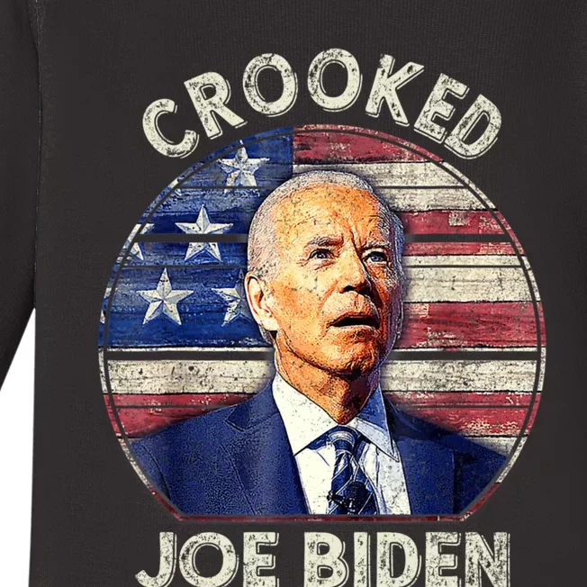 Crooked Joe Biden Trump Quote Called Joe Biden Crooked Baby Long Sleeve Bodysuit