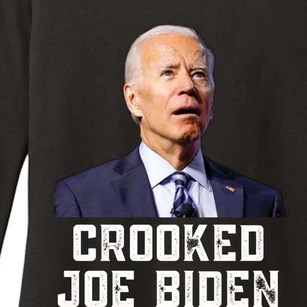 Crooked Joe Biden Trump Quote Called Joe Biden Crooked Womens CVC Long Sleeve Shirt