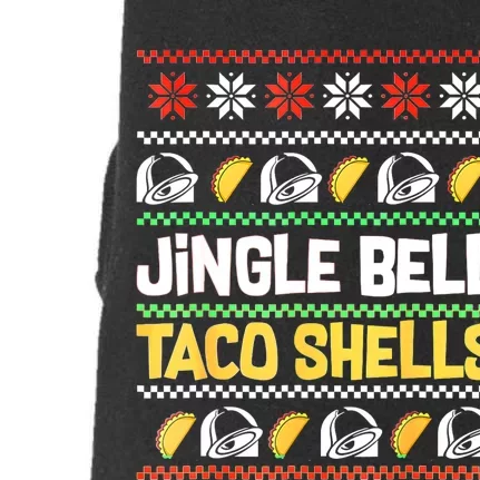 Christmas Jingle Bells Taco Shells Funny Ugly Xmas Sweater Doggie 3-End Fleece Hoodie