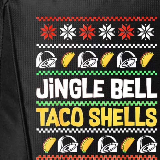 Christmas Jingle Bells Taco Shells Funny Ugly Xmas Sweater City Backpack