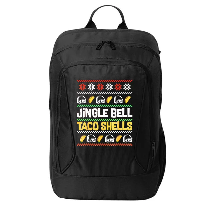 Christmas Jingle Bells Taco Shells Funny Ugly Xmas Sweater City Backpack