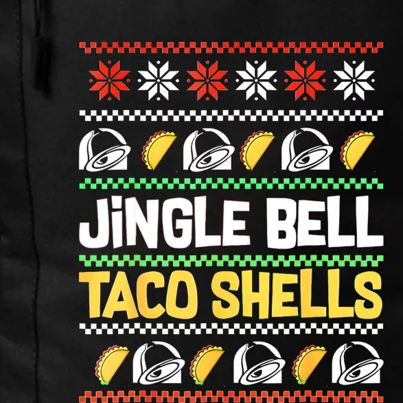 Christmas Jingle Bells Taco Shells Funny Ugly Xmas Sweater Daily Commute Backpack