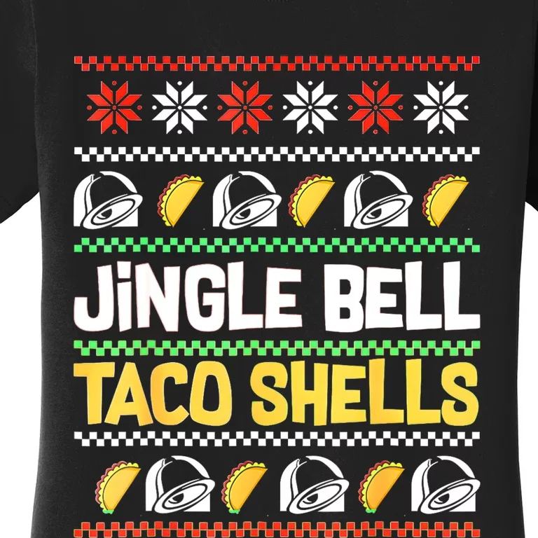 Christmas Jingle Bells Taco Shells Funny Ugly Xmas Sweater Women's T-Shirt