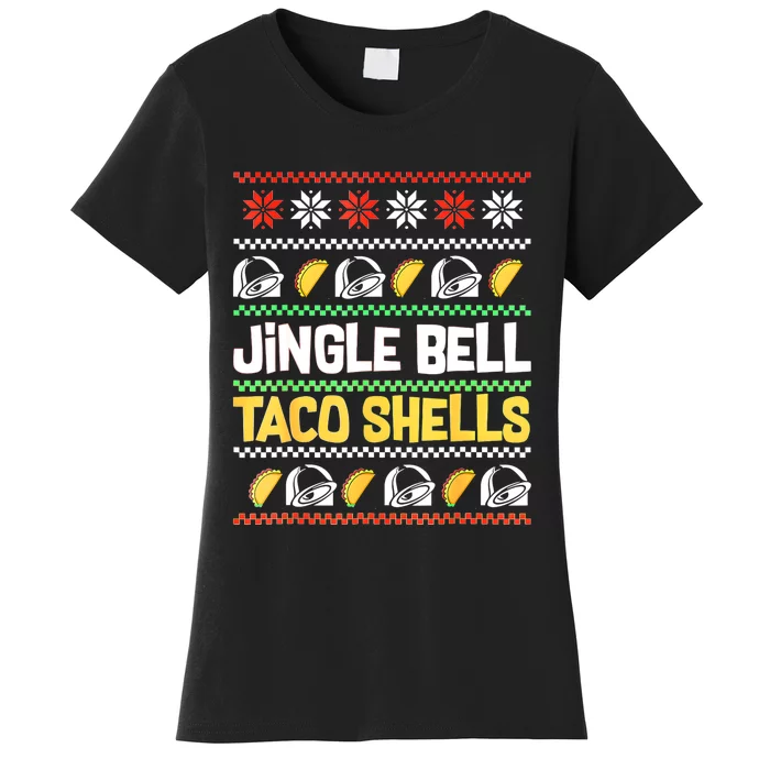 Christmas Jingle Bells Taco Shells Funny Ugly Xmas Sweater Women's T-Shirt