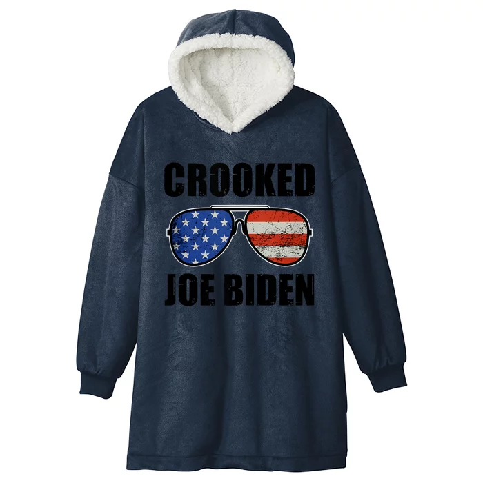 Crooked Joe Biden Trump Quote Called Joe Biden Crooked Hooded Wearable Blanket