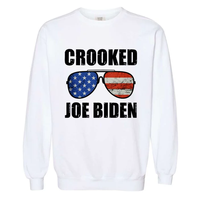 Crooked Joe Biden Trump Quote Called Joe Biden Crooked Garment-Dyed Sweatshirt