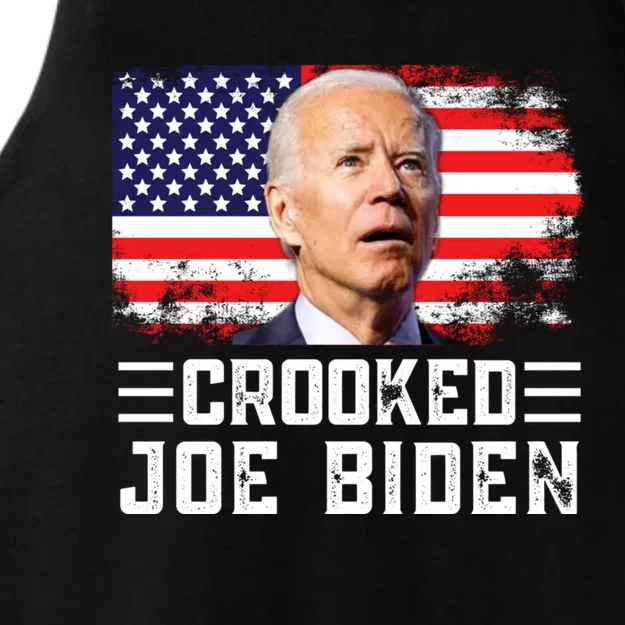 Crooked Joe Biden Trump Quote Called Joe Biden Crooked Ladies Tri-Blend Wicking Tank