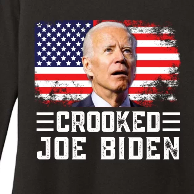 Crooked Joe Biden Trump Quote Called Joe Biden Crooked Womens CVC Long Sleeve Shirt