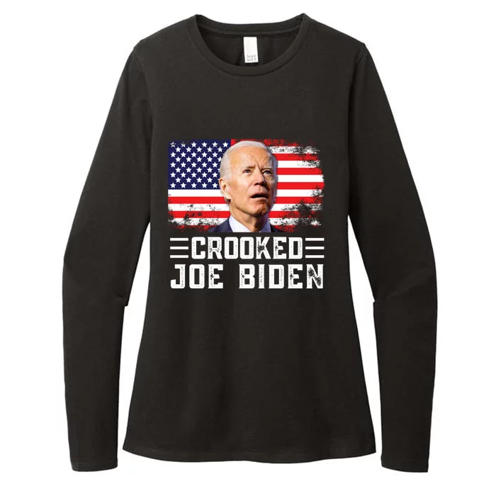 Crooked Joe Biden Trump Quote Called Joe Biden Crooked Womens CVC Long Sleeve Shirt