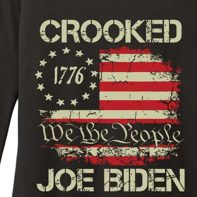 Crooked Joe Biden Trump Quote Called Joe Biden Crooked Womens CVC Long Sleeve Shirt