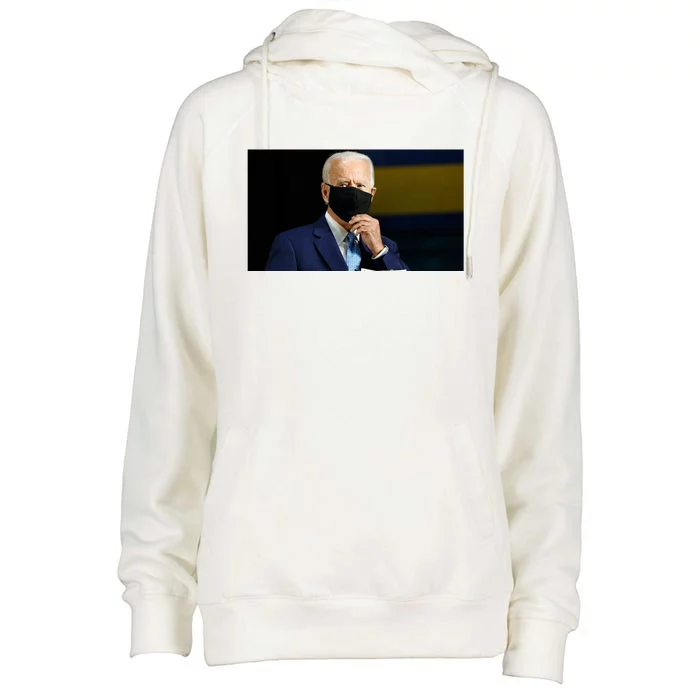 Crooked Joe Biden Womens Funnel Neck Pullover Hood