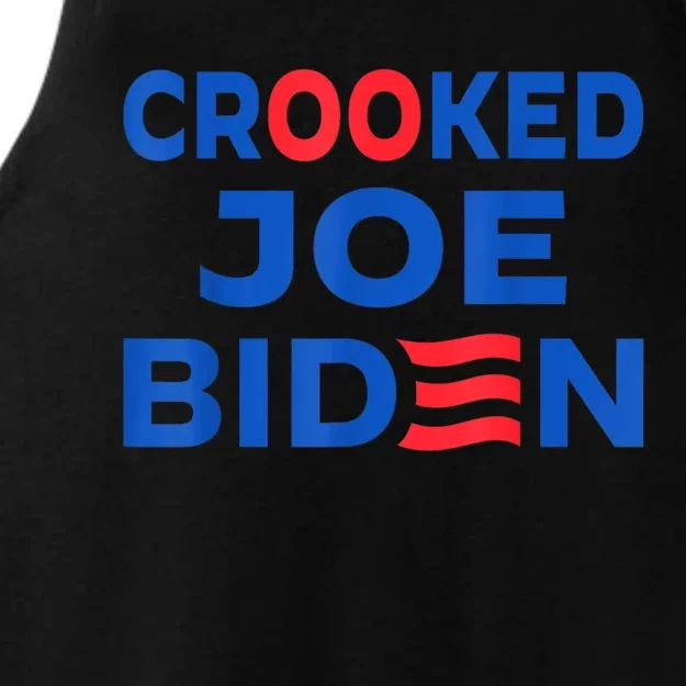 Crooked Joe Biden Trump Quote Called Joe Biden Crooked Ladies Tri-Blend Wicking Tank