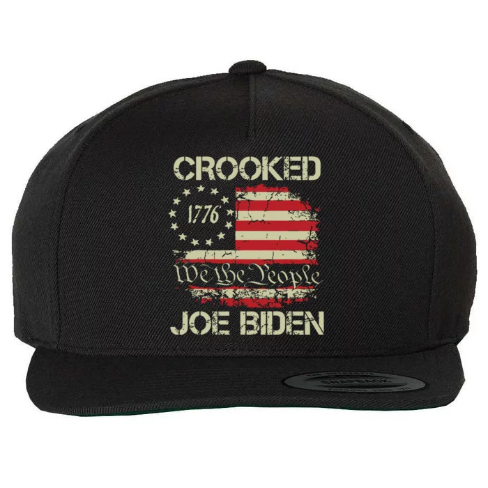 Crooked Joe Biden Trump Quote Called Joe Biden Crooked. Wool Snapback Cap