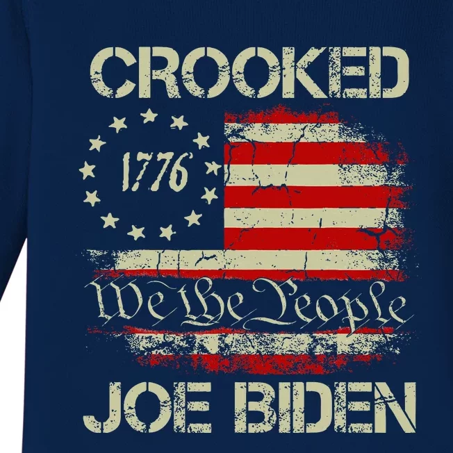 Crooked Joe Biden Trump Quote Called Joe Biden Crooked Baby Long Sleeve Bodysuit